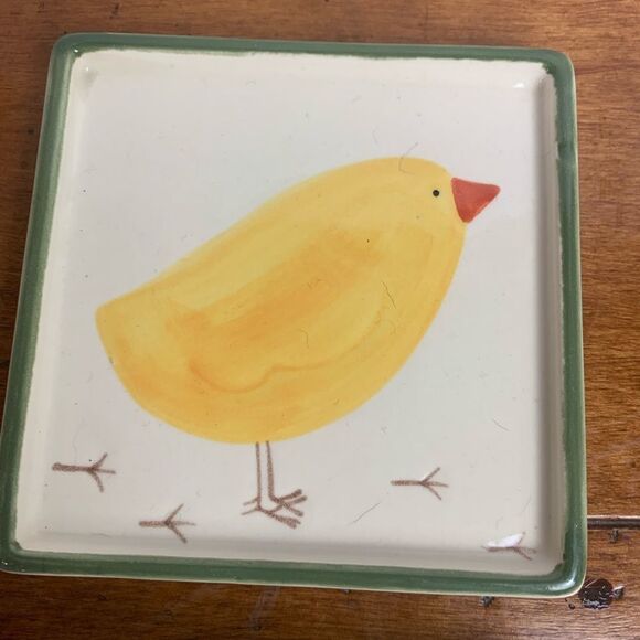 set of 4 Ceramic coasters funky fun chicks 3.5” - Picture 5 of 7